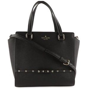 Kate Spade Laurel Way Small Hadlee Bag black with rhinestones
